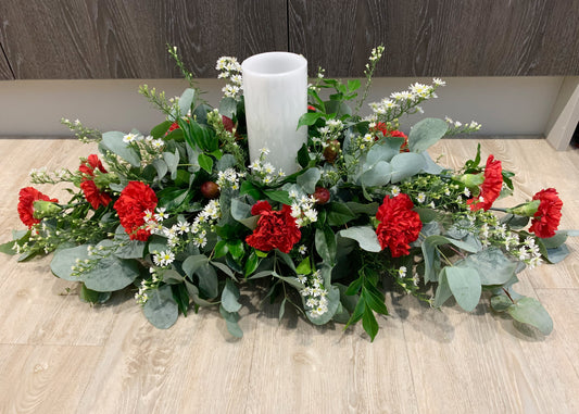 Eucalyptus Christmas Table Arrangement
